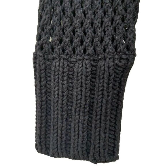 Free People Cardigan Sweater Womens XS Black 3/4 Sleeve Button Up Open Knit - Picture 8 of 10